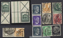 O ALLEMAGNE - TIMBRES SE TENANT - O - N° Michel - W7, S11, S13, W59, S92, S94, S291 - TB - Se-Tenant