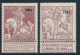 * BELGIQUE - * - N°94/95 - TB - 1910-1911 Caritas