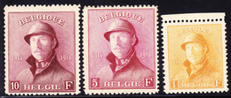 ** BELGIQUE - ** - N°175, 177/78 - B/TB - 1915-1920 Albert I