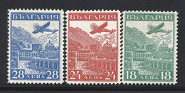 ** BULGARIE -  POSTE AERIENNE - ** - N°12/14 - 3 Valeurs - TB - Poste Aérienne