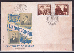 Yugoslavia 1995 100 Years Of Film In The World Movies Cinema FDC - Cartas & Documentos