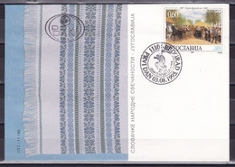 Yugoslavia 1995 Slovakia Folk Festivities FDC - Cartas & Documentos