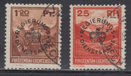 O LIECHTENSTEIN - TIMBRES DE SERVICE - O - N°9/10 - TB - Service