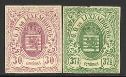 (*) LUXEMBOURG - (*) - N°9/10 - N°9 Signé A. Brun - RB - 1859-1880 Coat Of Arms