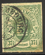 O LUXEMBOURG - O - N°10 - 37½ C Vert - Rousseurs - 1859-1880 Coat Of Arms