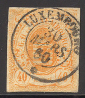 O LUXEMBOURG - O - N°11 - 40c Rge Orange - TB - 1859-1880 Coat Of Arms