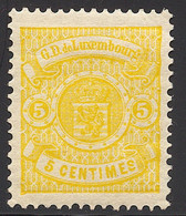 * LUXEMBOURG - * - N°41 - 5c Jaune - TB - 1859-1880 Coat Of Arms