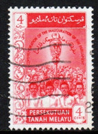 Malayan Federation 1959 Single 4c Stamp To Celebrate Inauguration Of Parliament In Fine Used - Fédération De Malaya
