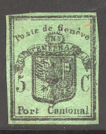 (*) SUISSE - (*) - N°3A (SBK N°7) - 5c Grand Aigle - Certif. Hermann - FAUX - 1843-1852 Timbres Cantonaux Et  Fédéraux