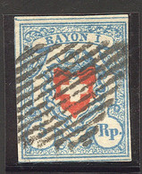 O SUISSE - O - N°14a ( SBK N°17II) - Signé JF Brun + Certif. Hermann - TB - 1843-1852 Timbres Cantonaux Et  Fédéraux