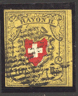 O SUISSE - O - N°15 (SBK N°16II.h) - Obl Grille - Signé Diéna + Certif Hermann - TB - 1843-1852 Timbres Cantonaux Et  Fédéraux