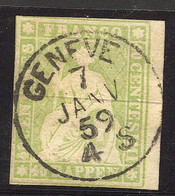 O SUISSE - O - N°30 (SBK N°26C) Obl Genève - 7 Janv. 59 - Petit Bdf - Certif. Hermann - TB - Oblitérés