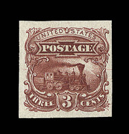 ** ETATS-UNIS - ** - N°31 - 3c Essai En Brun Rouge - Non émis - N. Dentelé - TB - Unused Stamps