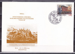 Yugoslavia 1996 Stamp Day Railway Trains FDC - Cartas & Documentos