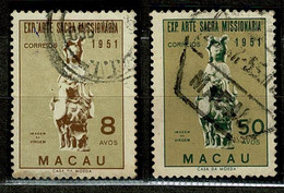 Macau, 1953, # 371, 373, Used - Oblitérés