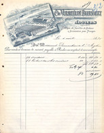Roulers - Ets Vermeulen Beernaert 1895 Articles Pour Filatures Litho Tram Tramway - 1800 – 1899