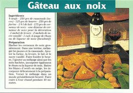 TRADITIONS + Carte Postale Neuve : RECETTE - GATEAU AUX NOIX - Vin De Cahors + AS DE COEUR 19 012 - Recettes (cuisine)