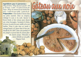 TRADITIONS + Carte Postale Neuve : RECETTE - GATEAU AUX NOIX + AS DE COEUR 19 045 - Recettes (cuisine)
