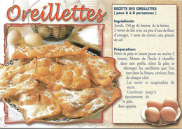 TRADITIONS + Carte Postale Neuve : RECETTE - OREILLETTES + AS DE COEUR 19 059 - Recettes (cuisine)