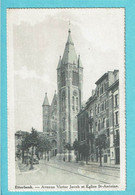 * Etterbeek (Brussel - Bruxelles) * (L'Edition Belge) Avenue Victor Jacob Et église Saint Antoine, Kerk, Church, Tramway - Etterbeek