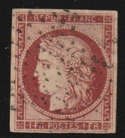 France N° 6 Un Franc Carmin Plusieurs Infime Pelurage , Belle Couleur Belle Presentation - 1849-1850 Ceres