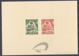 Berlin - Mi.Nr. 80 - 81 - Erinnerungsblock Mit Eingeprägtem Markenbild Auf Manilakarton - Covers & Documents