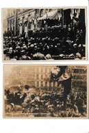 2 CartesPhotos GUERRE 14-18,Strasbourg, 1918, Raymond Poincaré Et Georges Clémenceau,  9 Décembre 1918 - Weltkrieg 1914-18