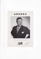 Andrex - Enregistre Sur Disques Pathé - Photo Harcourt - Handtekening