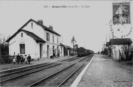 Angerville Essonne  Train Locomotive Gare 1920 état Superbe - Angerville