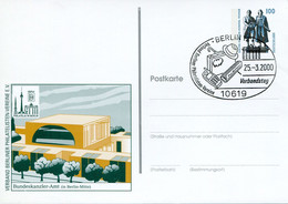 Germany Deutschland Postal Stationery - Private Card - Goethe-Schiller Design - Federal Chancllery - Cartes Postales Privées - Oblitérées