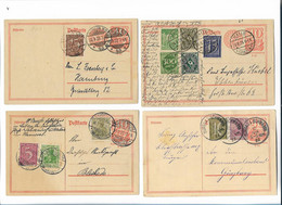 Y23366/ 4 X Infla Deutsches Reich Postkarte Ganzsache 1922/23 - Zonder Classificatie