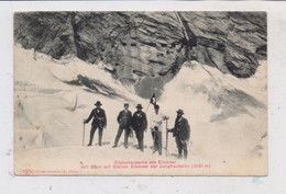 CH 3801 JUNGFRAUJOCH BE, Gletscherpartie Am Eismeer, Bergsteiger, 1912 - Gsteig Bei Gstaad