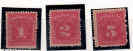 1404 CUBA TASA YVERT 8 - 10 ** - Timbres-taxe