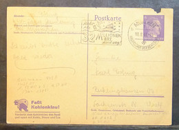 Germany - Advertising Stamped Stationery Card 1943 Munchen Submarine Coal - Brieven En Documenten
