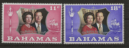 Bahamas, 1972, 25th Wedding Anniversary, Complete Set, MNH - 1963-1973 Autonomia Interna