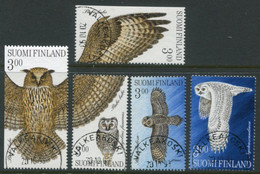 FINLAND 1998 Owls Singles Ex Block Used.  Michel 1445-49 - Usati