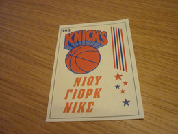 New York Knicks Team Badge Sign Logo NBA Basket 94-95 Rare Greek Edition No Panini Basketball Unstuck Sticker #193 - 1990-1999