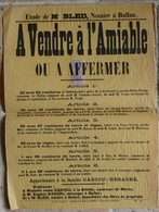 Delcampe - PIE-GF-22-DH : 825 : AFFICHE DU DEPARTEMENT DE L'INDRE-ET-LOIRE.  BALLAN. TERRES - Ballan-Miré