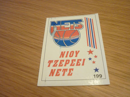 New Jersey Nets Team Logo Badge Sign NBA Basket 94-95 Rare Greek Edition No Panini Basketball Unstuck Sticker #199 - 1990-1999
