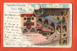 ZPO-32 Litho Expo Universelle Paris 1900 Le Vieux Paris  Cour De La Sainte-Chapelle.Dos Simple,circ. 1902 Vers Suisse - Ausstellungen