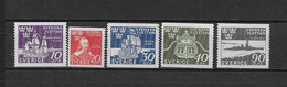 LOTE 1432 A  ///  SUECIA     YVERT Nº: 307/311 **MNH  // CATALOG/COTE: 17€   ¡¡¡ OFERTA - LIQUIDATION - JE LIQUIDE !!! - Unused Stamps