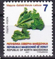 NORTH MACEDONIA, 2021, STAMPS, MICHEL 960 - LETTUCE, Vegetables, Food, Plants + - Légumes