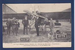 CPA Publicité Aviation Publicitaire Automobiline Circulé Aviateur Prévost Reims Meeting Cachet - Advertising