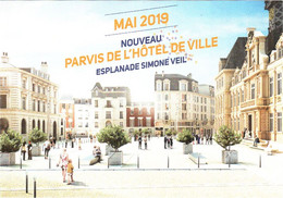 CPM 51 (Marne) Reims - Mai 2019 Inauguration Nouveau Parvis De L'Hôtel-de-Ville, Esplanade Simone VEIL, TBE - Einweihungen