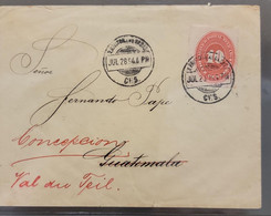 SO) 1894 MEXICO, NUMERAL, 10C, LETTER CIRCULATED FROM CHIAPAS TO GUATEMALA, REDIRECTED TO FRANCE - Sonstige & Ohne Zuordnung