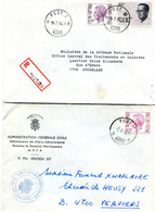 4 Enveloppen Gefrankeerd Met Velghe Boudewijn Zegels - Stempel POST 7 4090 - Militairy Cancellations - 2 Registered - Militärpost