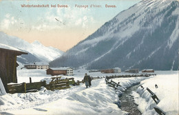 SWITZERLAND - WINTERLANDSCHAFT BEI DAVOS. PAYSAGE D'HIVER. DAVOS -N° 1071 - 1910 - GR Grisons