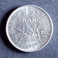 50 Centimes Semeuse En Nickel 1973 - 1/2 Franc