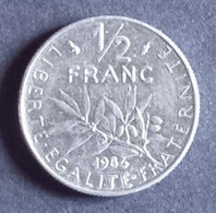 50 Centimes Semeuse En Nickel 1984 - 1/2 Franc