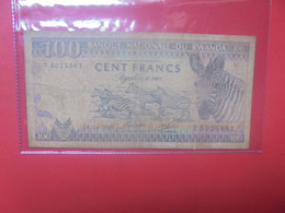 RWANDA 100 Francs 1989 Circuler (L.1) - Ruanda